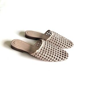 ASOS Shoes Cream Patent Leather Weaving Mules size 6